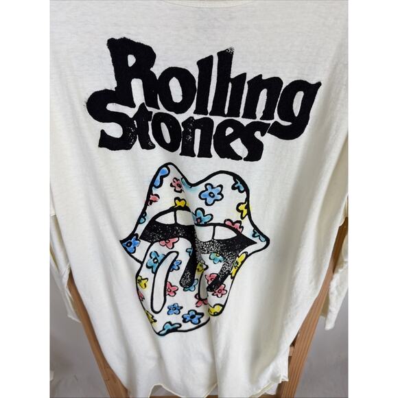 NWT People of Leisure Beige Rolling Stones T-Shirt Dress #1007 OS - Picture 2 of 4